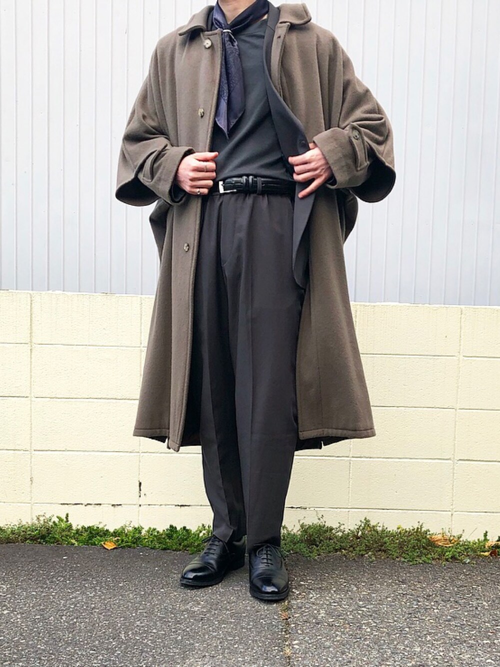 「おしゃれさんと繋がりたい、休日スタイル、今日のコーデ、キレイめ、冬コーデ、いいね、save、フォローお願いします🤑、ootd、着回しコーデ」｜「BASISBROEKのアイテム（ジャケット/アウター、グレー系）」を使った、mimumimuさん（メンズ・169cm）の秋コーディネートの1枚目の写真