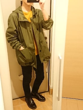 「MHL.（エムエイチエル）のアイテム（ブルゾン）」を使った、suetatibanaさん（メンズ・169cm）の秋コーディネート