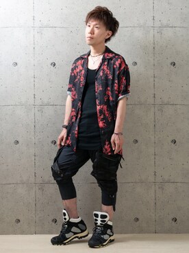 「REPRESENT（リプレゼント）のアイテム（トップス）」を使った、ますだ@Jさん（メンズ・160cm）の夏コーディネート