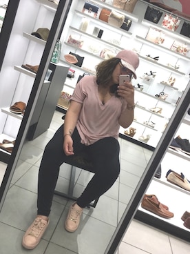 「ALDO（アルド）のアイテム（Sneakers、ピンク系）」を使った、Sullyさん（レディース・173cm）の夏コーディネート