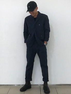 「Blundstone（ブランドストーン）のBlundstone/ブランドストーン　ｻｲﾄﾞｺﾞｱﾌﾞｰﾂ Men's（ブーツ）」を使った、ナオ👔さん（メンズ・173cm）の秋コーディネート