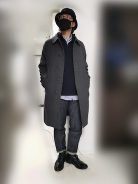 「CEDAR CREST（セダークレスト ）のアイテム（ブーツ）」を使った、KOMYさん（メンズ・179cm）の冬コーディネート