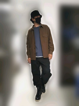 「CEDAR CREST（セダークレスト ）のアイテム（ブーツ）」を使った、KOMYさん（メンズ・179cm）の春コーディネート