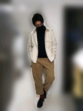 「オーバーシャツ」｜「アイテム（ジャケット/アウター）」を使った、KOMYさん（メンズ・179cm）の春コーディネート
