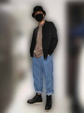 「CEDAR CREST（セダークレスト ）のアイテム（ブーツ）」を使った、KOMYさん（メンズ・179cm）の春コーディネート