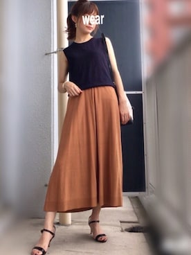 「NADIN（ナディン）のアイテム」を使った、くろろーさん（レディース・160cm）の夏コーディネート