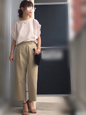 「ふんわり」｜「アイテム（アクセサリー）」を使った、くろろーさん（レディース・160cm）の夏コーディネート