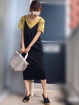 「ブラウスコーデ」｜「アイテム（スリッポン）」を使った、くろろーさん（レディース・160cm）の夏コーディネート