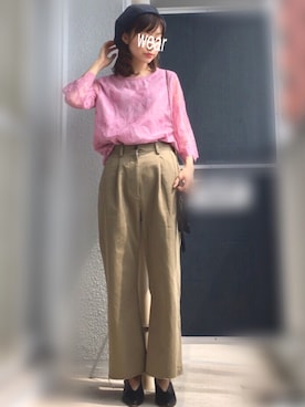 「TOPKAPI（トプカピ）のアイテム（ハンチング/ベレー帽）」を使った、くろろーさん（レディース・160cm）の秋コーディネート