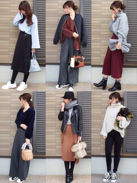 miho🅰ニコさん（レディース・165cm）の冬コーディネート