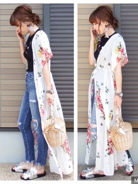 「Hime.（ヒメ）のアイテム（アクセサリー）」を使った、miho🅰ニコさん（レディース・165cm）の春コーディネート