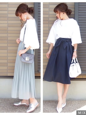 「OZOC（オゾック）のアイテム（スニーカー）」を使った、miho🅰ニコさん（レディース・165cm）の春コーディネート