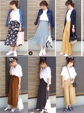 「AZUL ENCANTO」｜「アイテム（サンダル）」を使った、miho🅰ニコさん（レディース・165cm）の夏コーディネート