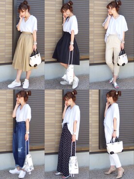 「AZUL ENCANTO」｜「アイテム（サンダル）」を使った、miho🅰ニコさん（レディース・165cm）の夏コーディネート