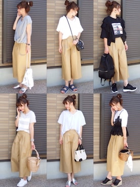 「AZUL ENCANTO」｜「アイテム（サンダル）」を使った、miho🅰ニコさん（レディース・165cm）の夏コーディネート