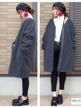 miho🅰ニコさん（レディース・165cm）の冬コーディネート