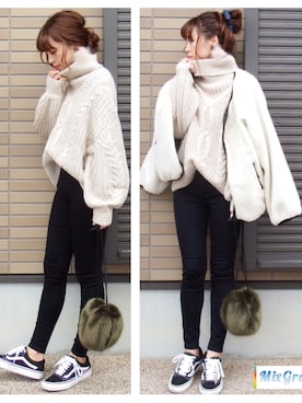 miho🅰ニコさん（レディース・165cm）の冬コーディネート