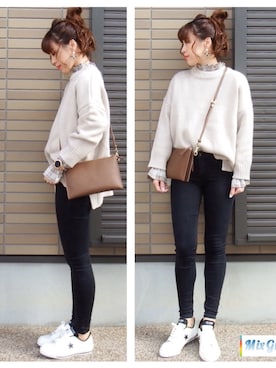 miho🅰ニコさん（レディース・165cm）の冬コーディネート