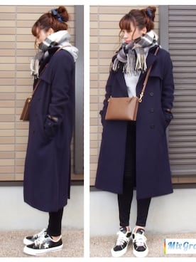 miho🅰ニコさん（レディース・165cm）の冬コーディネート