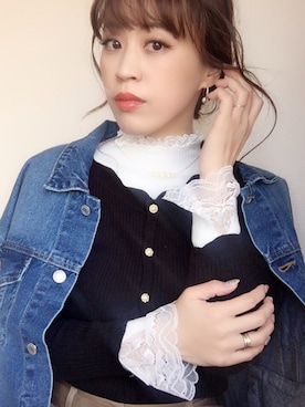 「lily of the valley（リリーオブザバレイ）のアイテム」を使った、miho🅰ニコさん（レディース・165cm）の冬コーディネート