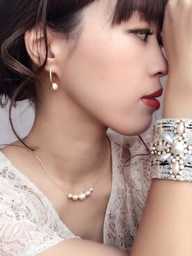 「lily of the valley（リリーオブザバレイ）のアイテム」を使った、miho🅰ニコさん（レディース・165cm）の冬コーディネート