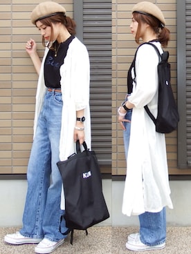 「Aura（アウラ）のアイテム（アクセサリー）」を使った、miho🅰ニコさん（レディース・165cm）の春コーディネート