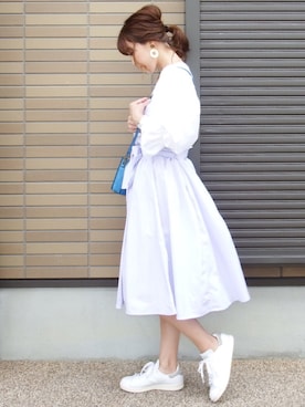 「Daniel Wellington（ダニエルウェリントン）の販売終了 クラシックペティット ボンダイ 32mm（アナログ腕時計）」を使った、miho🅰ニコさん（レディース・165cm）の春コーディネート