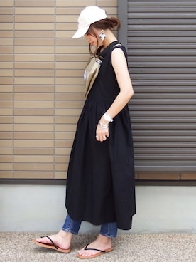 「GRL（グレイル）のアイテム（リング）」を使った、miho🅰ニコさん（レディース・165cm）の夏コーディネート