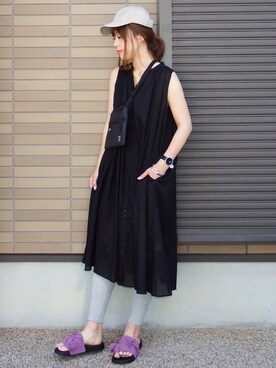 「Aura（アウラ）のアイテム」を使った、miho🅰ニコさん（レディース・165cm）の夏コーディネート