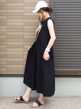 「GRL（グレイル）のアイテム（リング）」を使った、miho🅰ニコさん（レディース・165cm）の夏コーディネート