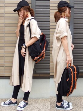 「GRL（グレイル）のアイテム（リング）」を使った、miho🅰ニコさん（レディース・165cm）の夏コーディネート