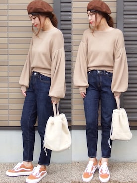「秋のブラウンスタイル」｜「アイテム（その他）」を使った、miho🅰ニコさん（レディース・165cm）の秋コーディネート