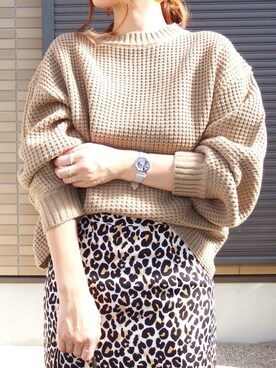 「GOLDY（ゴールディ）のアイテム（リング）」を使った、miho🅰ニコさん（レディース・165cm）の秋コーディネート