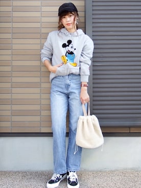 「GOLDY（ゴールディ）のアイテム（リング）」を使った、miho🅰ニコさん（レディース・165cm）の秋コーディネート