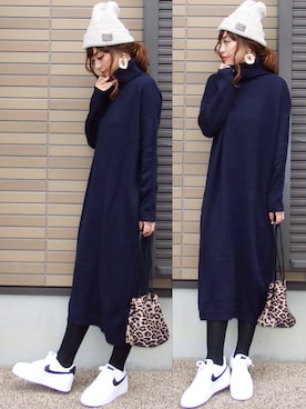 「リエディ」｜「アイテム（帽子）」を使った、miho🅰ニコさん（レディース・165cm）の秋コーディネート