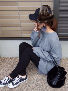 miho🅰ニコさん（レディース・165cm）の冬コーディネート