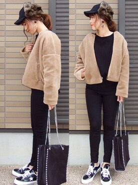 「J.FERRY（ジェイフェリー）のアイテム（ジャケット/アウター）」を使った、miho🅰ニコさん（レディース・165cm）の冬コーディネート