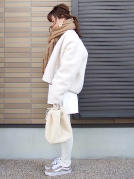 「DHOLIC（ディーホリック）のアイテム（その他アウター）」を使った、miho🅰ニコさん（レディース・165cm）の冬コーディネート