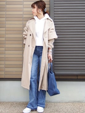 「ヤヌーク」｜「アイテム（アクセサリー）」を使った、miho🅰ニコさん（レディース・165cm）の春コーディネート