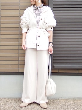 「リエディ」｜「アイテム（アナログ腕時計）」を使った、miho🅰ニコさん（レディース・165cm）の春コーディネート
