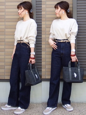 「Hime.（ヒメ）のアイテム」を使った、miho🅰ニコさん（レディース・165cm）の春コーディネート