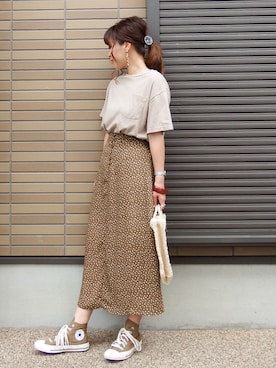 「Hime.（ヒメ）のアイテム」を使った、miho🅰ニコさん（レディース・165cm）の春コーディネート