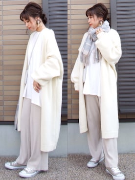 miho🅰ニコさん（レディース・165cm）の冬コーディネート