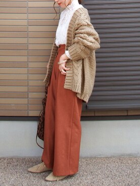 「Hoochie Coochie（フーチークーチー）のアイテム」を使った、miho🅰ニコさん（レディース・165cm）の冬コーディネート