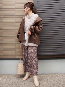 miho🅰ニコさん（レディース・165cm）の冬コーディネート