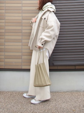 「リエディ」｜「アイテム（パーカー）」を使った、miho🅰ニコさん（レディース・165cm）の春コーディネート