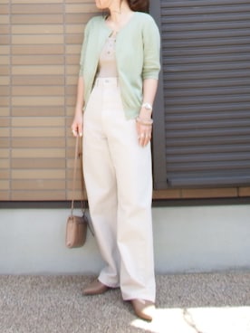 「リエディ」｜「アイテム（スリッポン）」を使った、miho🅰ニコさん（レディース・165cm）の春コーディネート