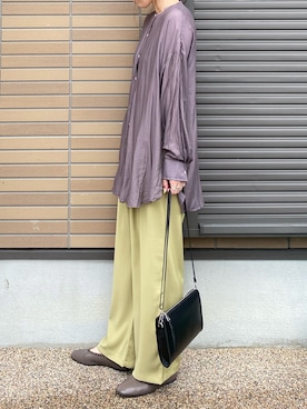 トップス パープル系 を使った ピスタチオカラー のレディース人気ファッションコーディネート Wear