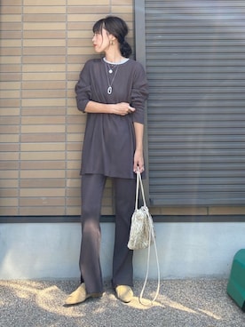 「リブ　」｜「アイテム（アクセサリー）」を使った、miho🅰ニコさん（レディース・165cm）の夏コーディネート