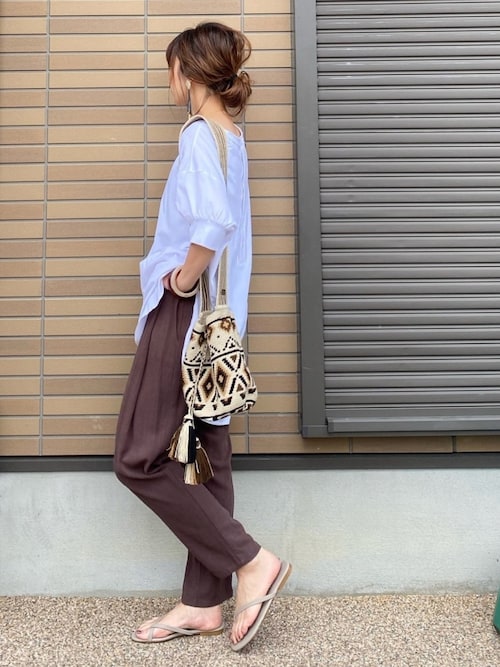 セール】ゆるっと、大人カジュアル。綿100％半袖バックヘンリー